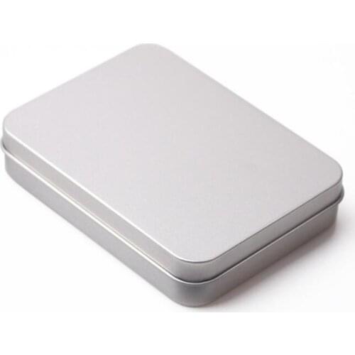 Rectangular Hinged Containers With Lid Metal Mini Empty Tin Box Wear Resistant Storage Organizer Hot Sale LX6617