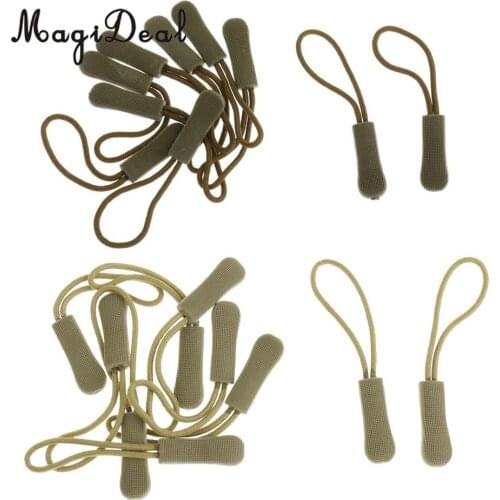 Jfory 20Pcs Non-slip Zipper Pulls Cord Rope Ends Lock Zip Clip Buckle for Backpacks, Jackets, Luggage, Purses and Handbags