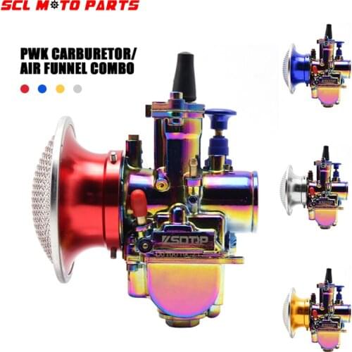 ALconstar-Air Filter Cup Keihi PWK Carburetor Carb 21 24 26 28 30mm with Power Jet + 50mm Wind Cup For 125-250CC Dit Pit bike