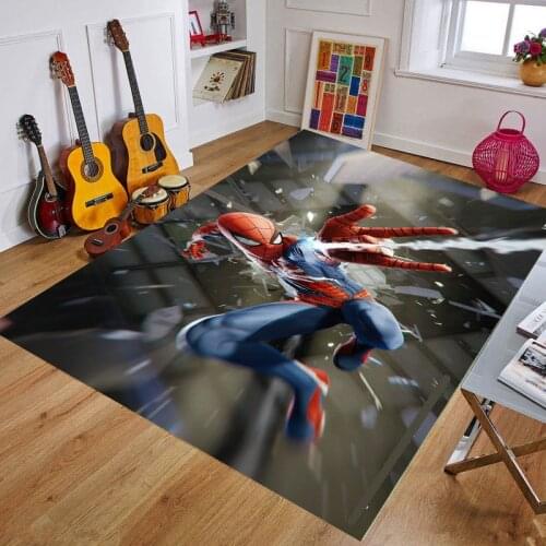 Spiderman Rug Baby Playmat Kitchen Room& Bathroom Carpet Living Room Carpet Birthday Gift Doormat Carpet Mat Multiple Sizes