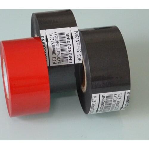 Red color Width 25mm length 100m hot stamping tapes for the industry of food and pharmacy