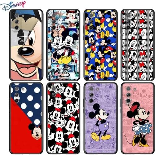 Mickey Mouse cartoon cute for Samsung Galaxy S21 Ultra Plus Note 20 10 9 8 S10 S9 S8 S7 S6 Edge Plus Black Phone Case