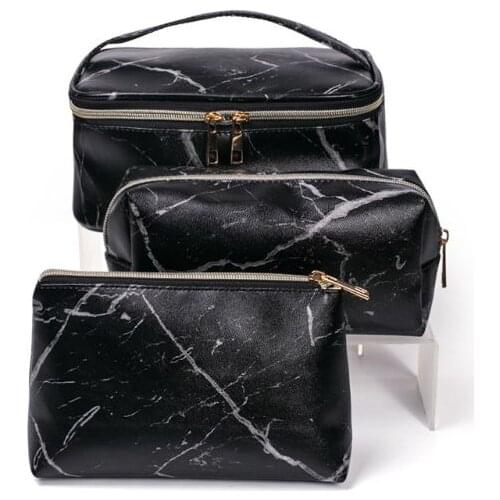 Multifunctional Marble Cosmetic Bag Makeup Pouch Toiletry Travel Case Organizer