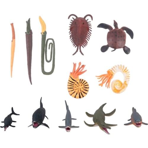 12pcs Ocean Sea Life Simulation Animal Model Sets Shark Whale Mini Sea Creatrure Model Action Toys Figures Kids Educational Gift