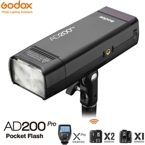 Godox AD200pro 200Ws Outdoor Flash Light AD200 PRO Pocket Flash Light for Sony Nikon Canon Fuji TTL HSS 2.4G Wireless X system