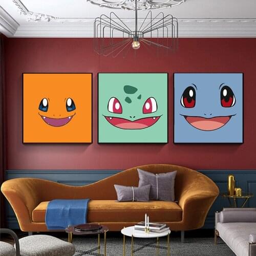 Pokemon Facial Expression Canvas Painting Venusaur Haruno Sakura Nursery Wall Art Posters and Prints for Kids Room Home Decor