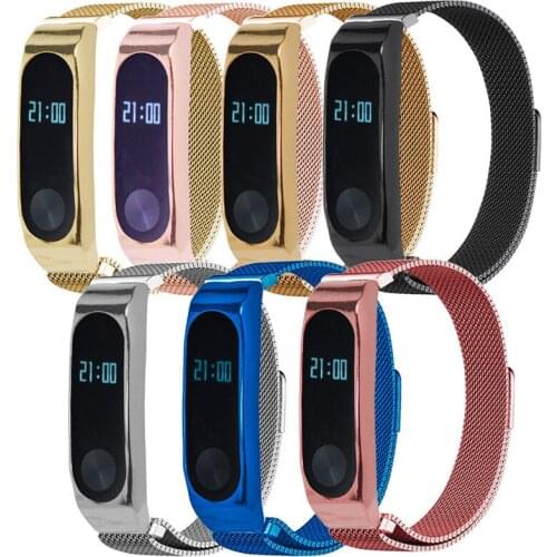 Milanese Stainless Steel Watch Strap For Xiaomi Mi Band 2 Magnetic Loop Clasp Bracelet Straps For Miband2 Mi Band 2 Wristband