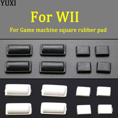 YUXI For set Screw Rubber Feet Cover Set replacement for WII Console High Quality