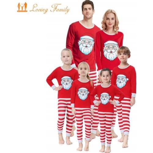 Family Look 2020 Christmas Pyjamas Santa Sleepwear Mommy and Me Pajamas Men Women Boy Girl Family Matching Outfits Clothes