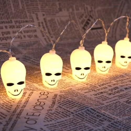 LED Skull Strip Light Holiday Lighting for Festival Halloween Decoration String Lamp Nightlights