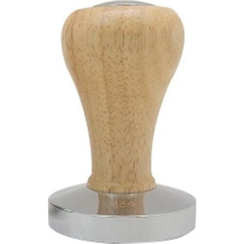 Coffee Tamper Coffee Accessories Barista Tools Flat Espresso Tamper 51MM Wood Handle Coffee Powder Hammer