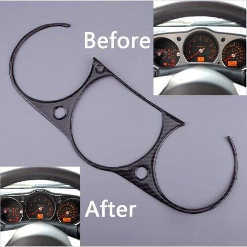 Carbon Fiber Car Interior Instrument Cluster Panel Cover Sticker Trim Fit for Nissan 350Z 2006 2007 2008 2009