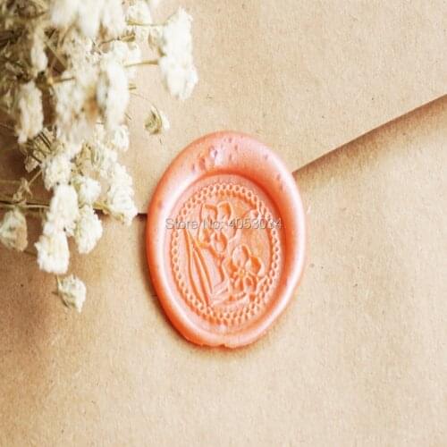 Forget Me Not Flower Wax Seal Stamp Flower Wedding Invitation Seals