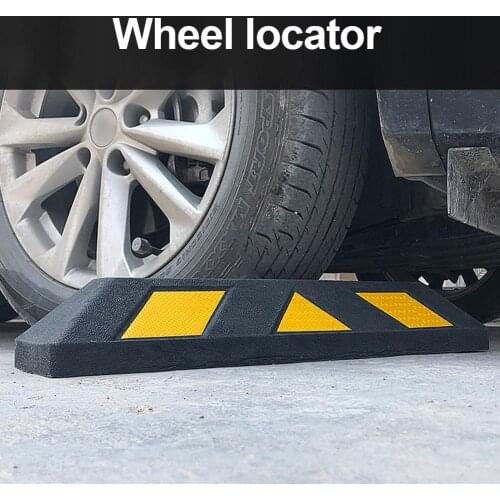 1Pcs Heavy Duty Wheel Chocks Car Truck Wheel Tire Chock Stop Block With Refective Stripes Antislip Parking Curb Wheels Stoppers