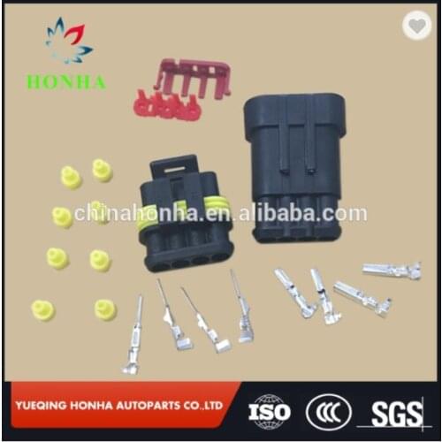 10sets 4pin tyco 1.5 series auto waterproof wire male female connector 282106-1 282088-1