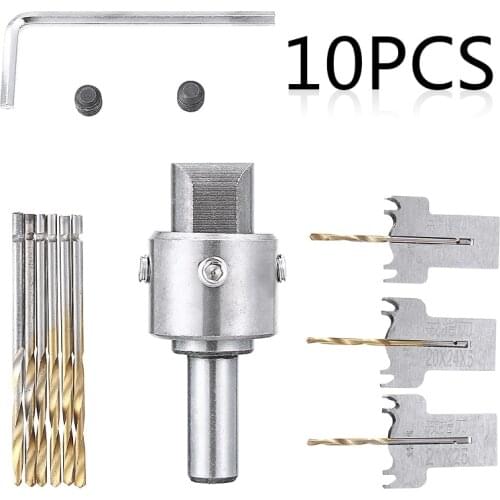 10pcs Wood Ring Molding Milling Cutter Maker Tool DIY Steel Thick Finger Ring Knife Drill Tool Kit With 19/20/21mm Blades