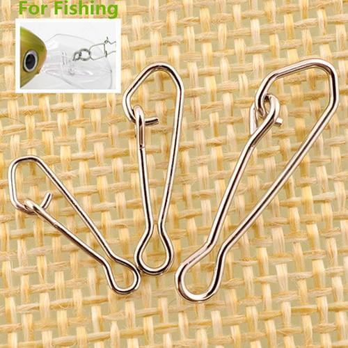 100Pcs Fishing Tackle 15/17/22mm Stainless Steel Swivel Solid Snaps Connectors Fishing Tool Accessories