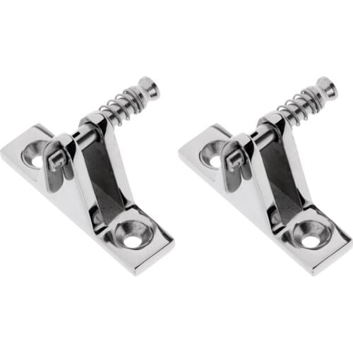 2 Pcs 90 Degree Pin Deck Hinge Boat Bimini Top/Canopy Fitting 316 Stainless Steel Durable High Polished For Boat/Yacht/Marine