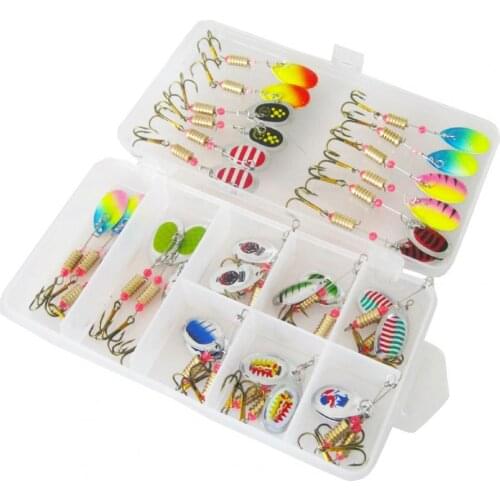 30Pcs/Set Metal Sequin Faux Lure Hooks Fake Bionic Fishing Baits Fish Supplies Fishing Baits