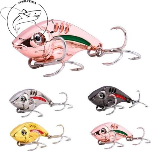 4Color 10g/15g/20g Artificial Dolphin VIB Plastic Hard Bait 6# Hook 3D Eye Sinking Bionic Bait Wobbler Sea Fishing Lure