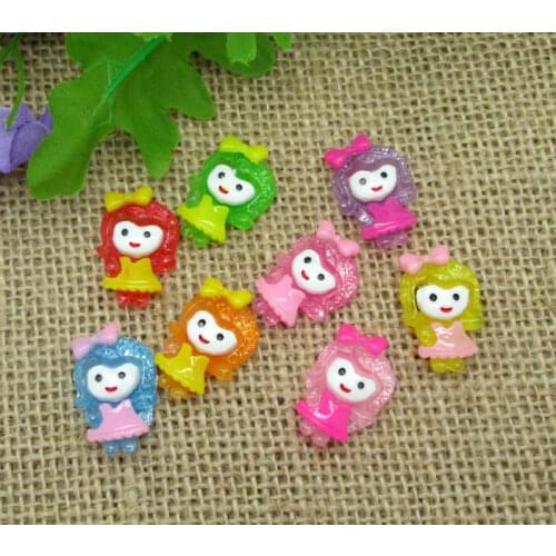 50Pcs Mixed Resin Bling Girl Decoration Crafts Flatback Cabochon Scrapbooking Fit Phone Embellishments Beads Diy Accessories