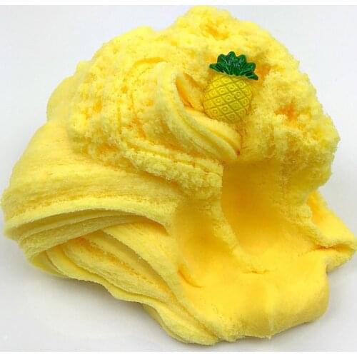60ML Tropical Stretch Cloud Slime Scented Charm Mud Stress Relief Kids Clay Toy Anxiety Relief Decompression Pineapple Muds