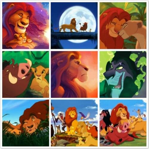 Disney Lion King Diamond Painting 5D Poster Childrens Room Wall Art Mosaic Cross Stitch Kit Diamond Embroidery Full Home Decor