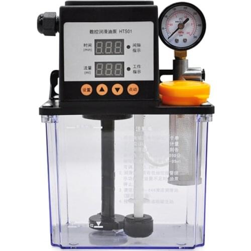 Automatic Lubrication Pump CNC Machine Electromagnetic Pump Lathe Electric Oil Pump 1L with Pressure Gauge 110V/220V