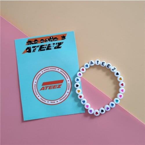 1 Pcs Kpop Ateez Bracelet Say My Name Treasure WAVE Plastic Resin Jewelry Around a String of Love Accessories