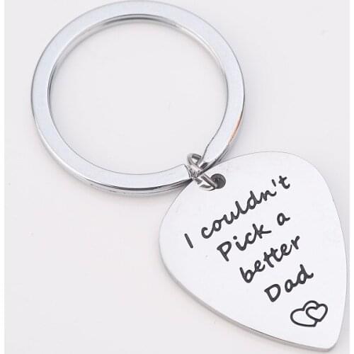 Stainless Steel Engraved Letters Key ring I Could't Pick a Better Dad Key Chain Gift for Fathers Day from Daughter