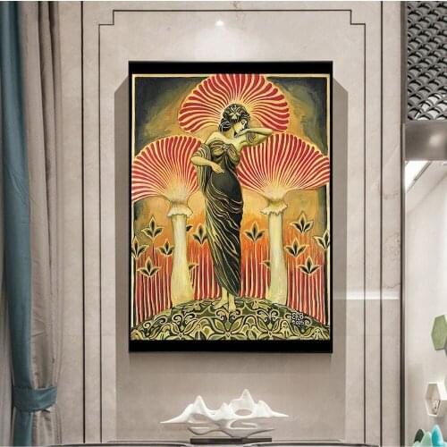 Home Decor Retro Nordic Posters and Prints Psychic Anime Wall Art Canvas Painting Picture Fortunes Gypsy Circus Bohemian Goddess
