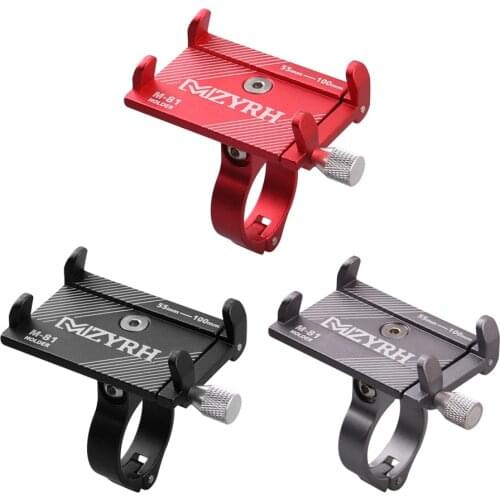 Bicycle Handlebar Phone Holder Hot Selling Adjustable Aluminum Mountain Bike Smartphone Mount Stand Electric Bicycle Accessories