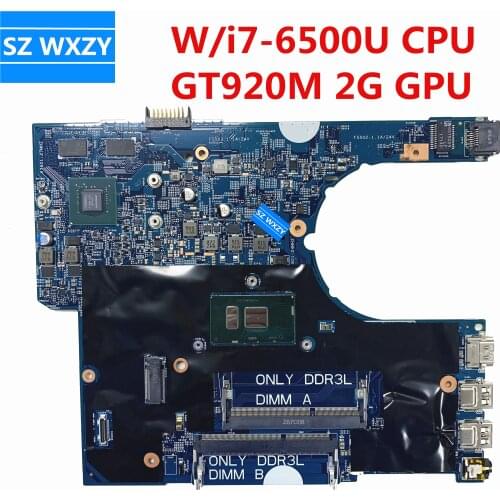 For DELL Latitude 3470 3570 Laptop Motherboard 00KCD9 0KCD9 With SR2EZ i7-6500U CPU GT920M 2GB GPU DDR3L 100% Tested Fast Ship