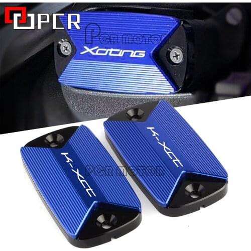 For Kymco K-XCT KXCT 125 300 400 K-XCT125 K-XCT300 K-XCT40 One Pair Motorcycle CNC Front Fluid Reservoir Caps
