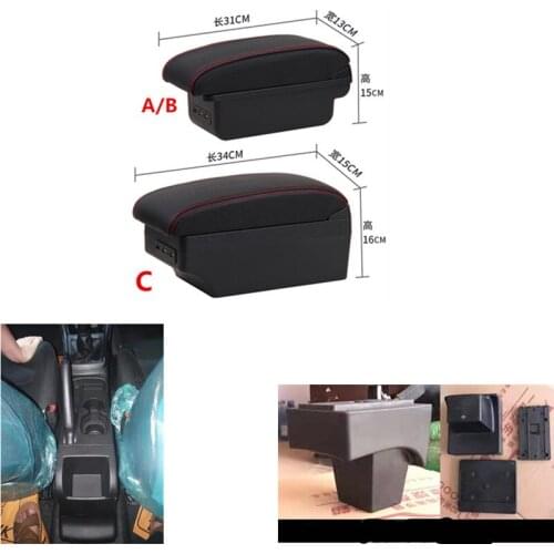 For Suzuki Vitara Brezza armrest box double layer with usb