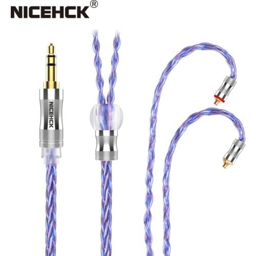 NiceHCK SpaceCloud Flagship 6N Silver Plated OCC+7N OCC Mix Litz Earbud Cable 3.5/2.5/4.4mm MMCX/QDC/0.78 2Pin for LZ A7 MK3