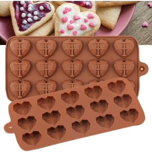 Chocolate Mold Heart Shape Multi-Function Silicone Dessert Pastry Ice Mould for Kitchen