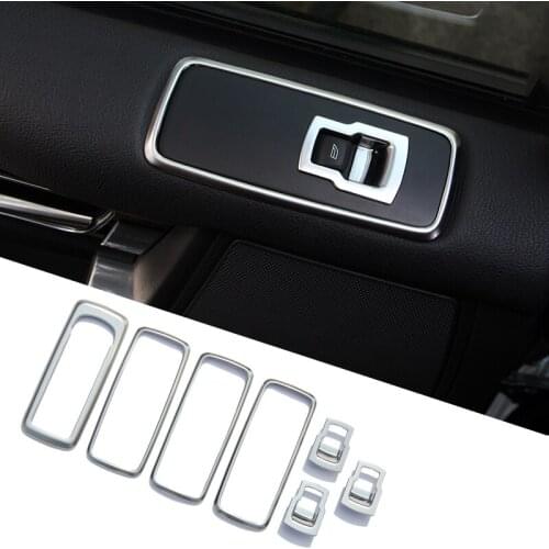 ABS Chrome Glass lifting Button frame Trim For Land Rover Discovery 4 2009-2016 For Range Rover Sport 2010-2013 Car Accessories