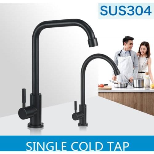 Stainless steel g1 / 2in faucet, cold water tap in home kitchen sink, use in bathroom water tap KL-1112A