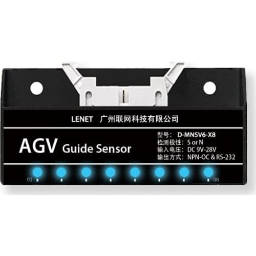 AGV car feeding robot special magnetic navigation sensor 8-bit detection high sensitivity d-mnsv6-x8