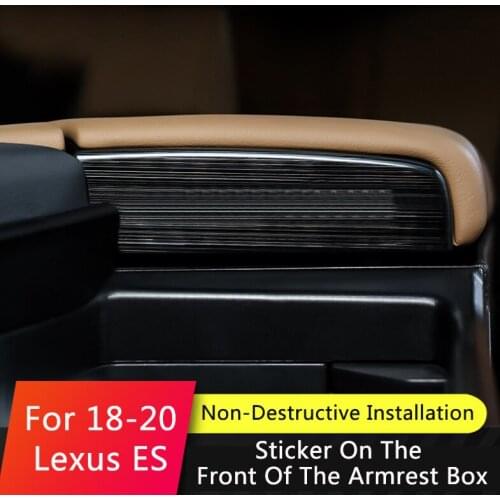 Car Front Seat Armrest Box Panel Decoration Sticker Trim For Lexus ES200 260 300H Accessories Interior Modification Styling