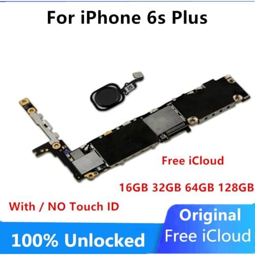 16gb /32gb/ 64gb / 128gb for iphone 6s Plus Motherboard WITHOUT Touch ID unlocked for iphone 6s plus Logic Boards With IOS