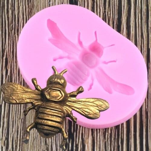 Bee Silicone Chocolate Molds Fondant Chocolate Cake Mold Resin Clay Candle Moulds DIY Kitchen Baking Cake Tools