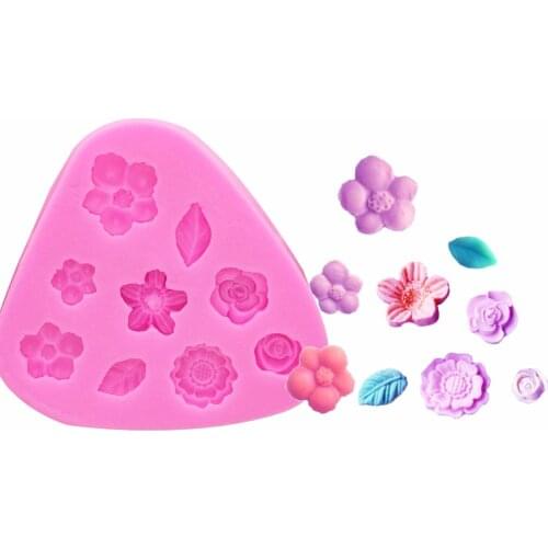 Fondant Sugarcraft Flower silicone mold Leaves cake decorating tools chocolate gumpaste molds T1141