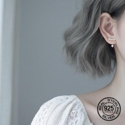 Stars Stud Earrings 925 Sterling Silver New Trendy High Quality Hot Sale Retro Design Simple Lady Engagement Gift Jewelry INEFFA