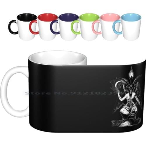Sigil Of Baphomet Ceramic Mugs Coffee Cups Milk Tea Mug Sigil Of Baphomet Pentagram Satanic Goat Satanic Baphomet Sigil Satanic