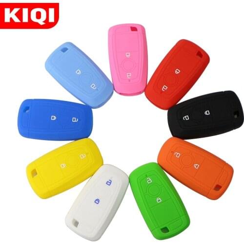 Silicone Key Case Cover For Ford EcoSport 2018 2019 2020 Keyless Fob Shell Skin Keyring Key Chain Holder Protector