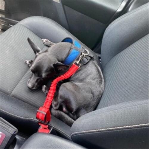 Pet Supplies Reflective Nylon Retractable Elastic Dog Seat Belt Pitbull Puppy Vehicle Car Safety Lever Auto Traction Rope Leash