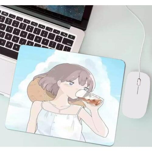 Top quality kawaii pink beautiful girl heart cartoon mouse pad office non-slip creative table mat mouse pad anime mouse pad mous