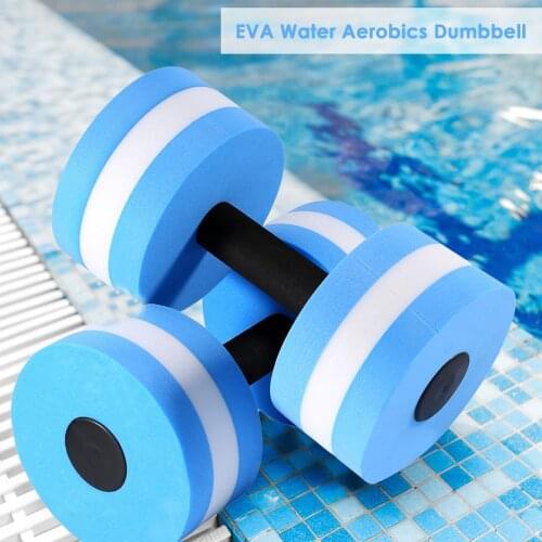 1 Pair Water Aerobics Dumbbell Pool Exercise EVA Foam Dumbbell Yoga Barbell Exercise Fitness Women Dumbbells for Swimming Pool